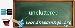WordMeaning blackboard for uncluttered
